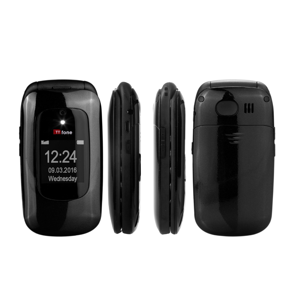 Returned Resale - TTfone Black Lunar TT750 with EE SIM, No Dock & No 3Pin/UK Mains Charger