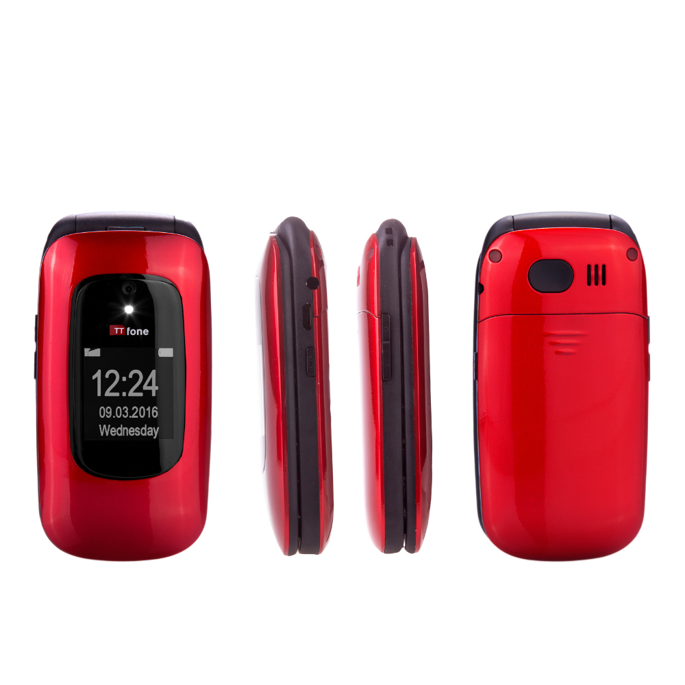 Returned Resale - TTfone Red Lunar TT750 with Vodafone SIM, No Dock & No 3Pin/UK Mains Charger