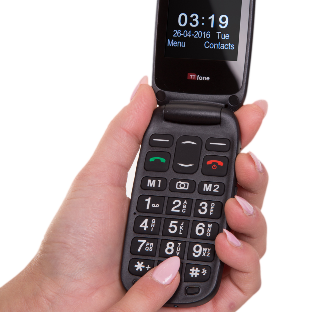 Returned Resale - TTfone Black Lunar TT750 with EE SIM, No Dock & No 3Pin/UK Mains Charger