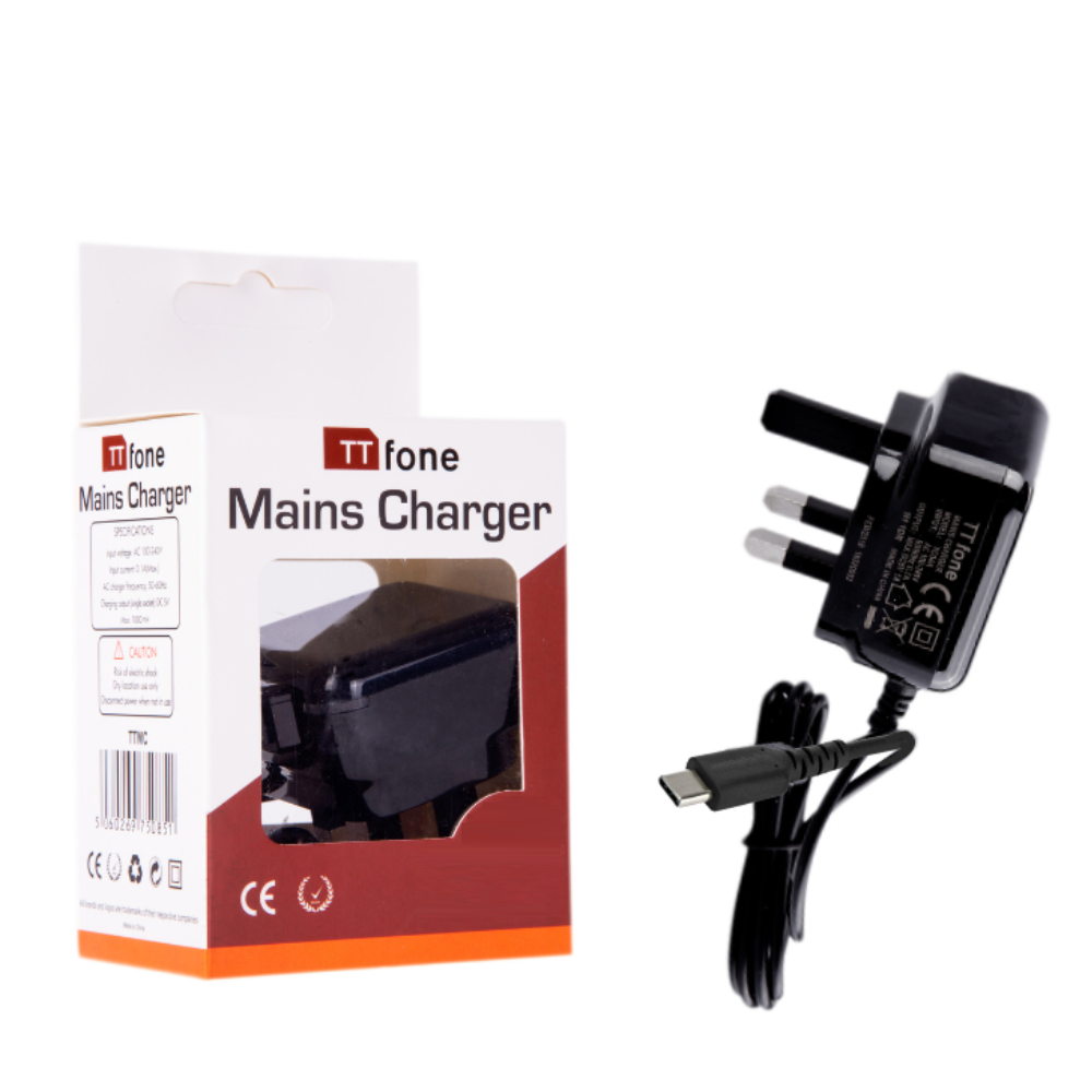 Original Mains Charger for all TTfone models - MicroUSB & Type-C Cable