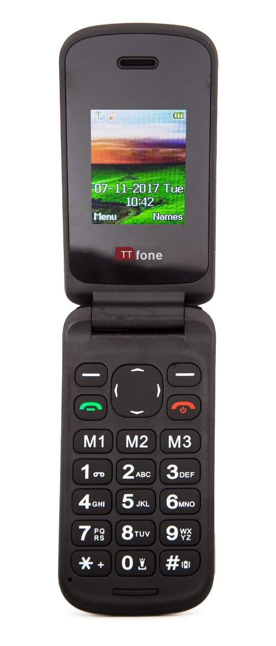 TTfone Black TT140 - Warehouse Deals with USB Cable and O2 Pay As You Go