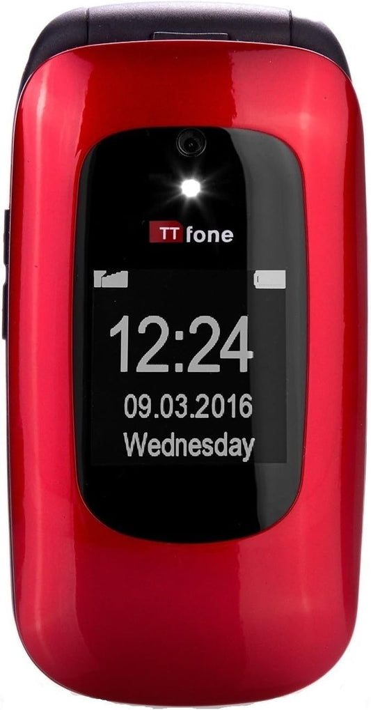 TTfone Red Lunar TT750 No Dock No Charger - Warehouse Deals wit Giff Gaff Pay As You Go