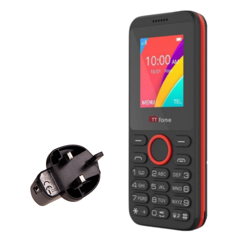 TTfone TT160 Dual SIM with Mains Charger  Vodafone Pay as you Go