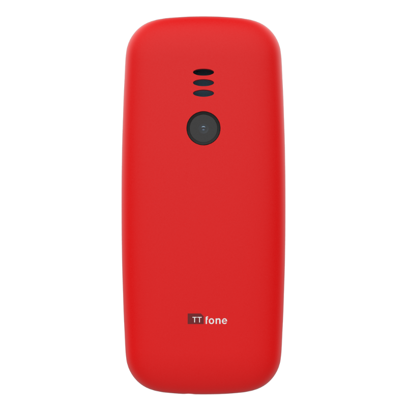 TTfone TT170 Red Dual SIM with Mains Charger, O2 Pay As You Go