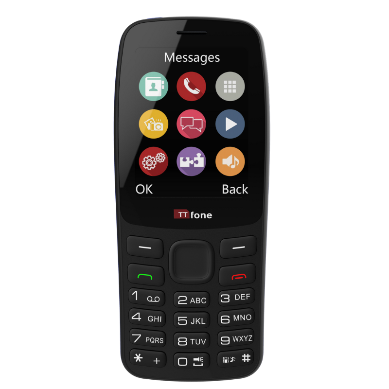 TTfone TT175 Dual SIM Mobile - Warehouse Deals with USB Cable, O2 Pay As You Go