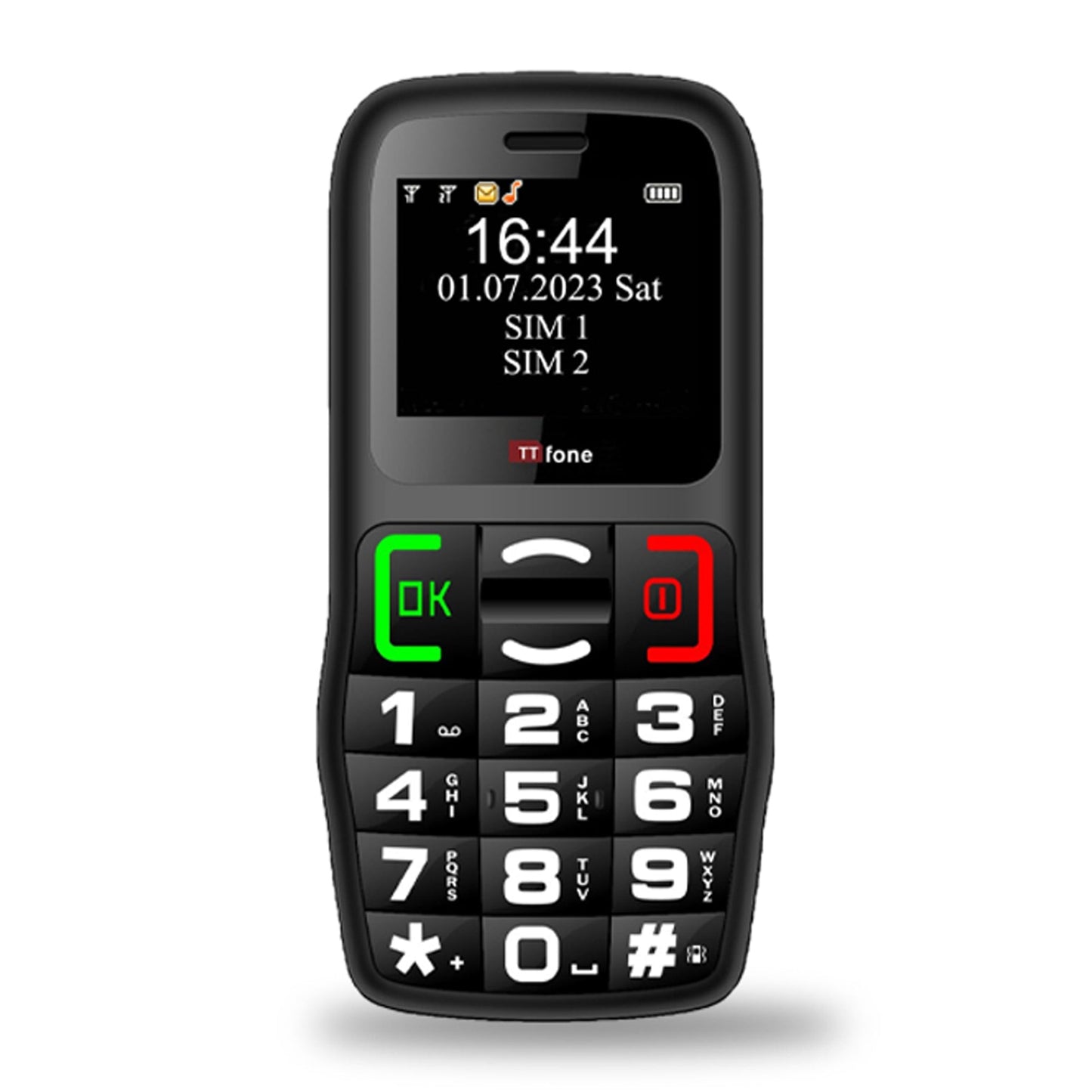 TTfone TT220 Big Button Mobile - Warehouse Deals with USB Cable, O2 Pay As You Go