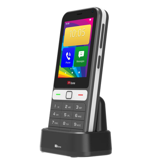 TTfone TT280 – 4G Android Mobile Phone with Google Play Store and Dock charger included