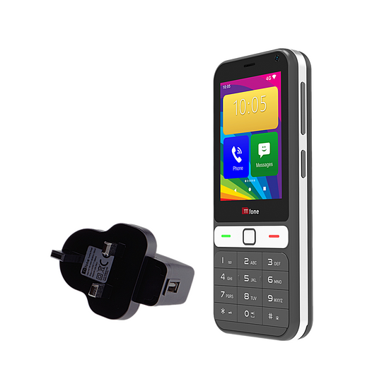 TTfone TT280 – 4G Android Mobile Phone with Google Play Store and mains charger included