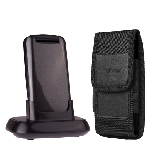 TTfone TT300 Star Grey Mobile Phone Bundle with Case