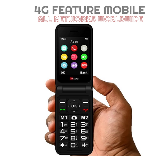 Returned Resale - TTfone TT760 Black with USB Cable, EE SIM