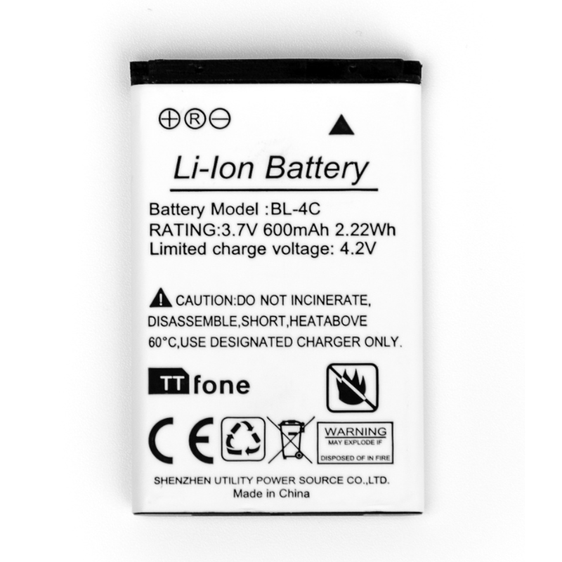 Original Battery TTBL4C for TTfone TT100, TT200, TT650, TT750, TT850, TT220, TT760 Big Button Senior Mobile