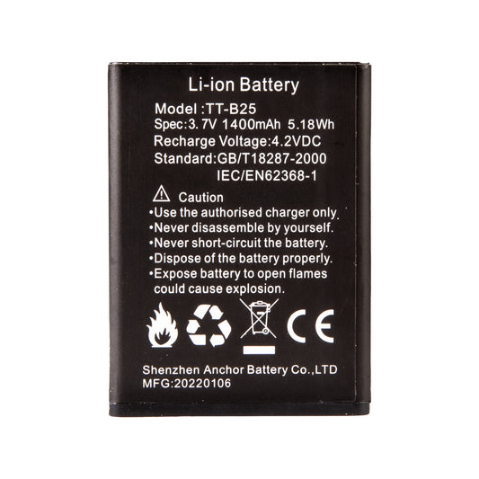 TT-B25 battery for TT970 back label