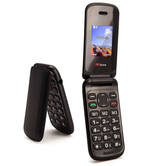 TTfone Black TT140 - Warehouse Deals with Mains Charger and No Sim Card 