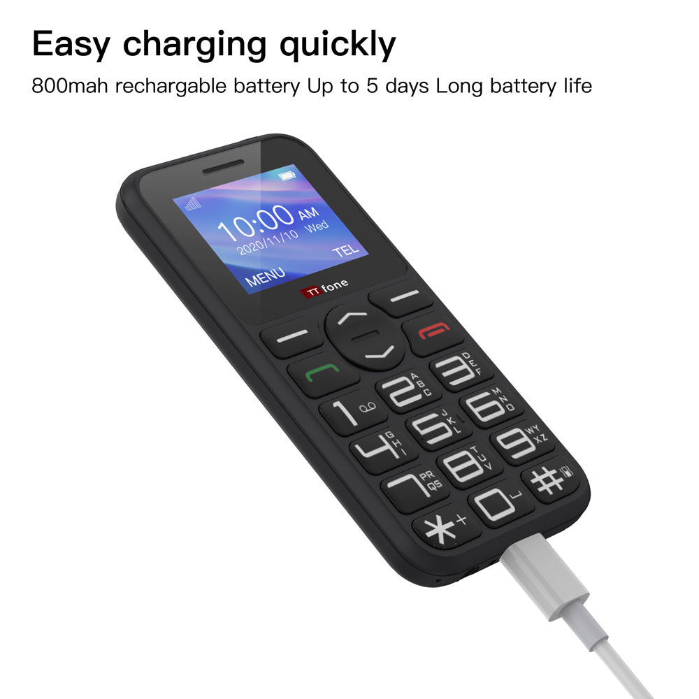 TTfone TT190 - Warehouse Deals with Dock Charger and Giff Gaff Pay As You Go