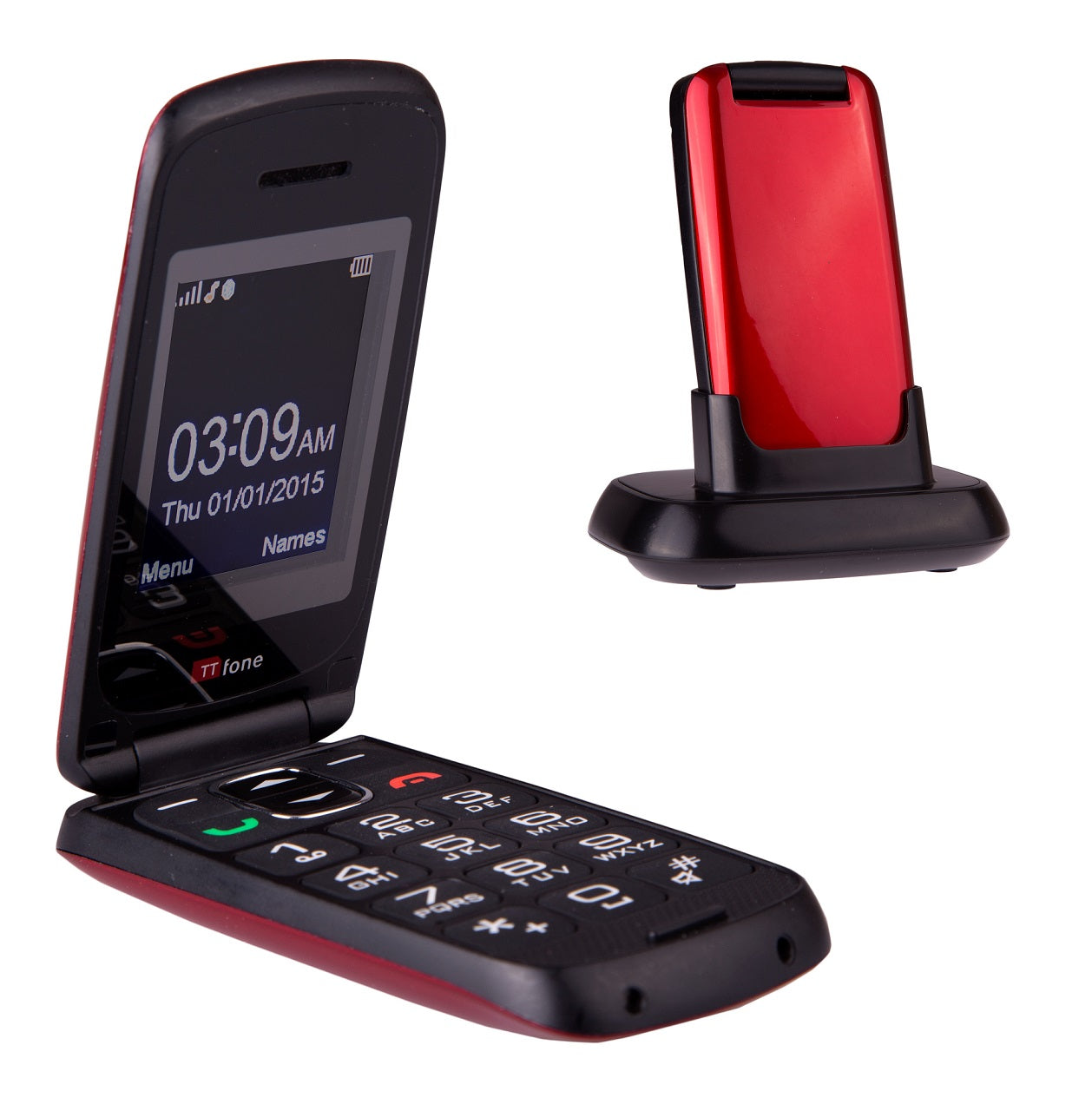 TTfone Star TT300 clamshell flip senior phone