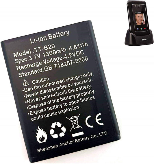 TT-B20 TT950 Battery back label