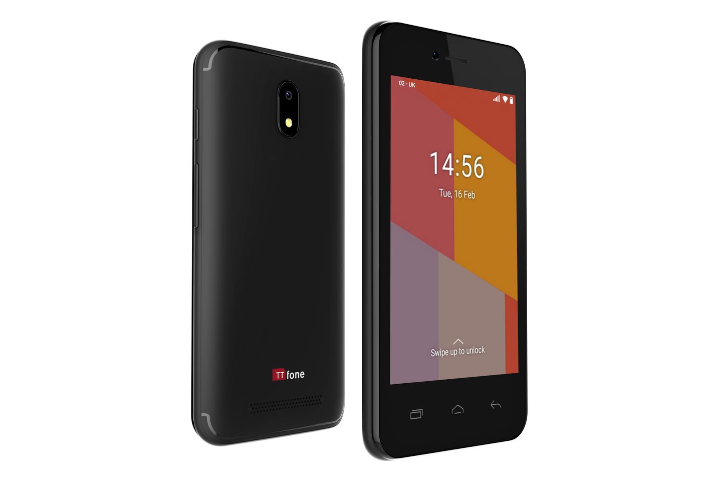TTfone Black TT20 Dual SIM - Warehouse Deals with Mains Charger and Vodafone Pay As You Go Sim Card